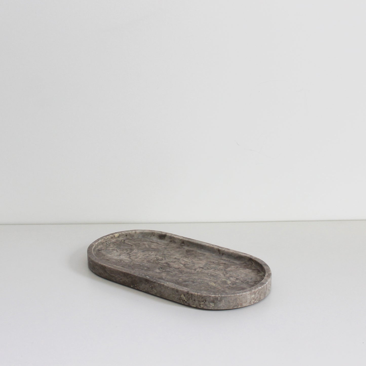 Outline Tray • Silver Travertine