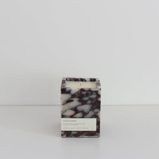 Dawn Candle Calacatta • Blackberry & Plum