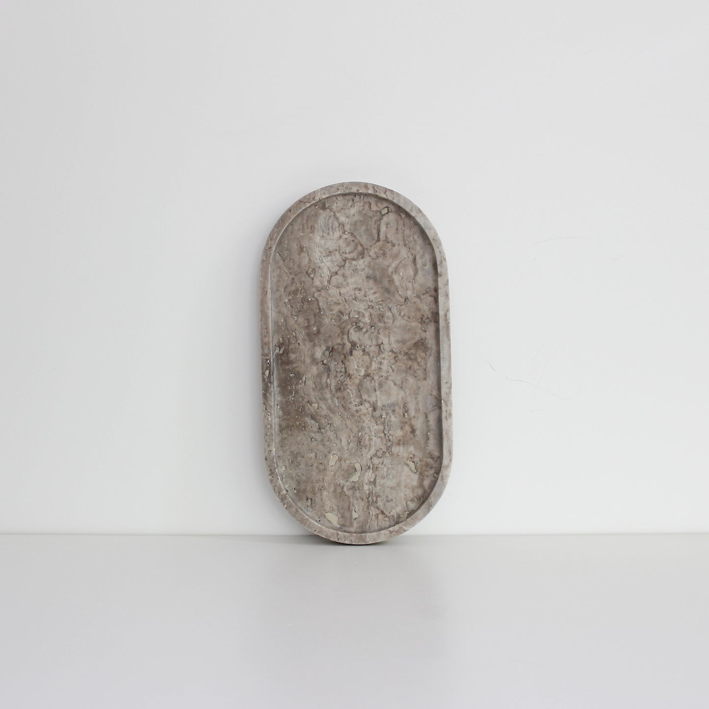 Outline Tray • Silver Travertine